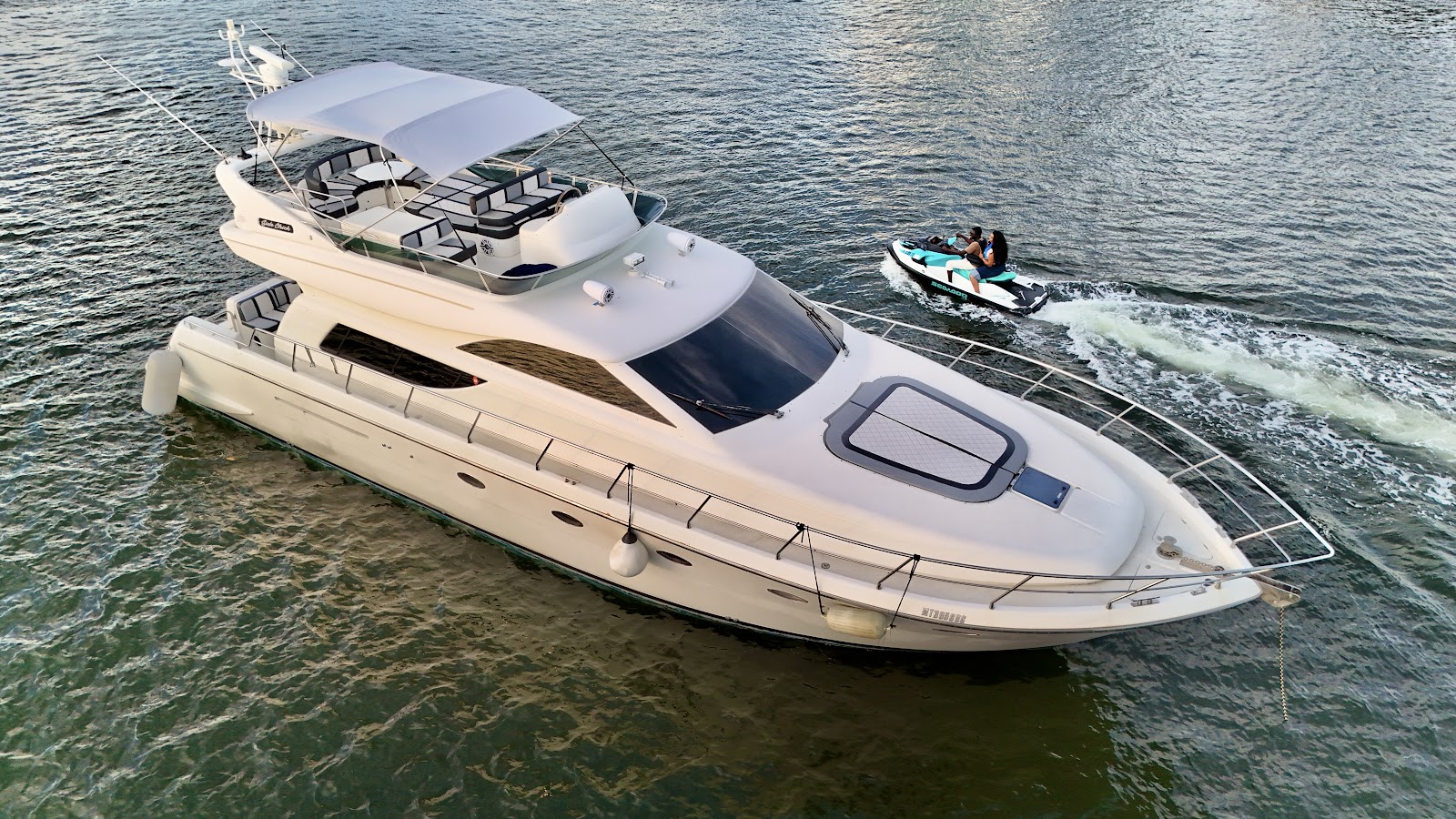 65FT Yacht Side Chick cruising near Miami